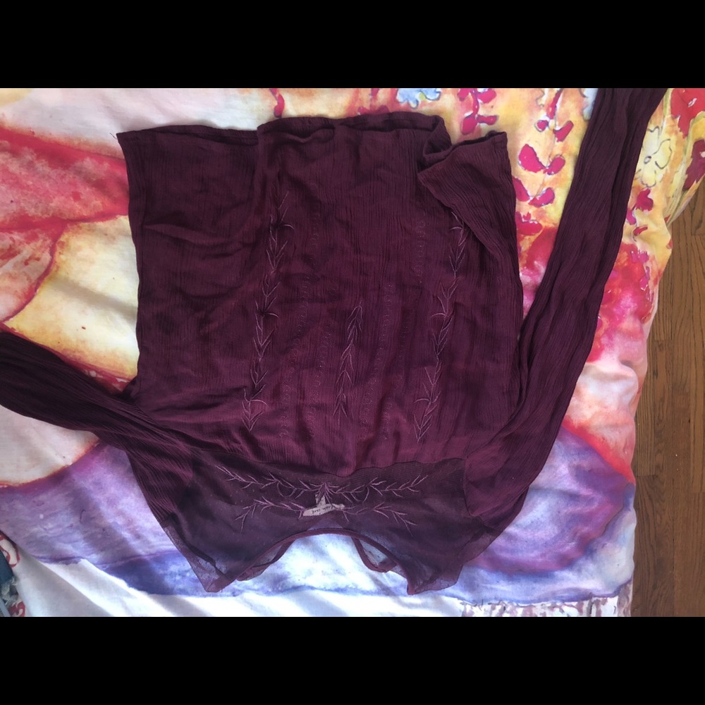 Long sleeve plum shirt